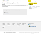 Sample English Language Learner Plan