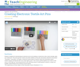 Creating Electronic Textile Art Pins