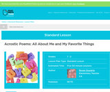 Acrostic Poems: All About Me and My Favorite Things