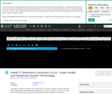 Public Health and Healthcare System Terminology